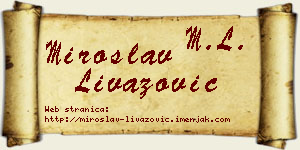 Miroslav Livazović vizit kartica